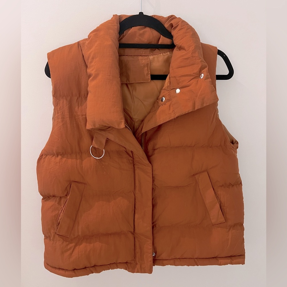 Pumpkin Spice Puffer Vest, Silky Soft, Beautiful Rich Color